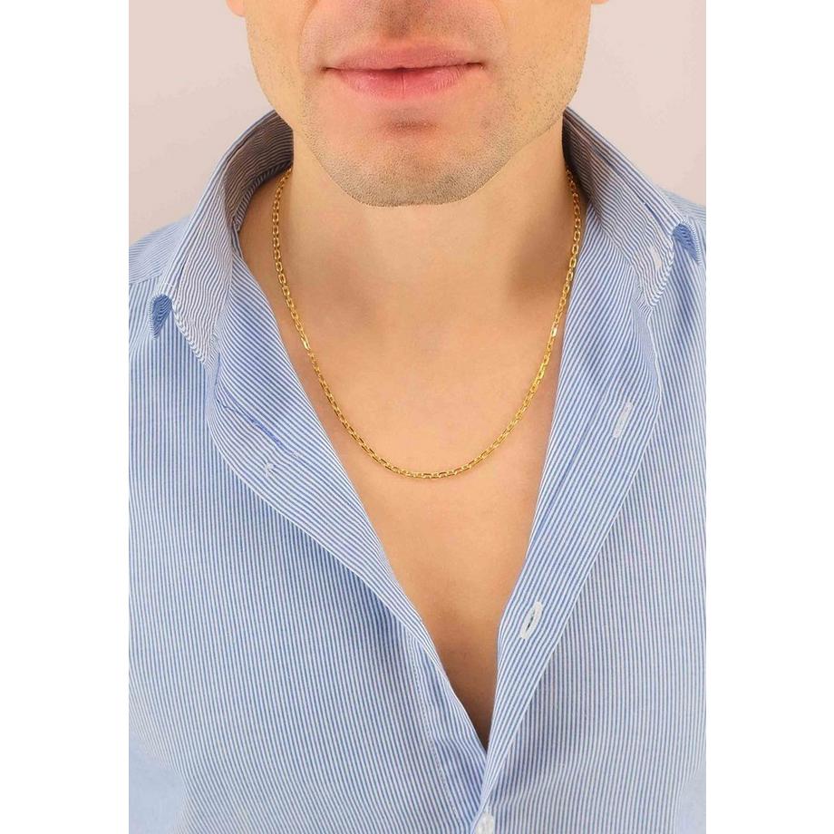 MUAU Schmuck  Collier forçat or jaune 750, 2.9mm, 42cm 