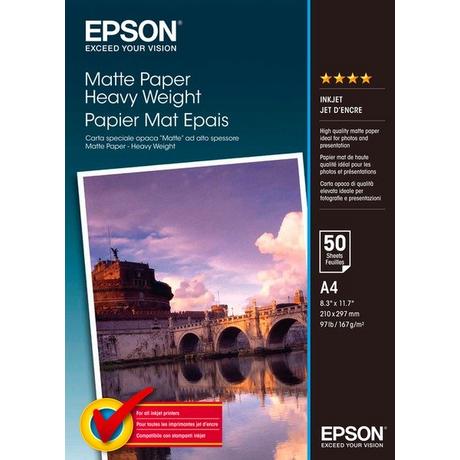 EPSON EPSON Matt Paper heavy weight A4 S041256 InkJet 167g 50 Blatt  