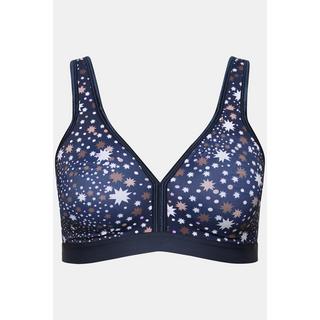 Ulla Popken Reggiseno Minimizer Stampa Stelle Senza Ferretto Coppa C-D  