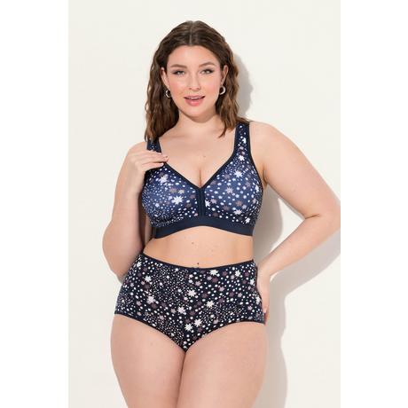 Ulla Popken Reggiseno Minimizer Stampa Stelle Senza Ferretto Coppa C-D  