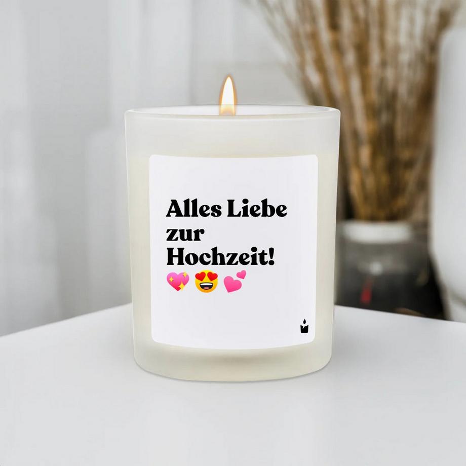 CandleHand Duftkerze Flowery Alles Liebe zur Hochzeit!  