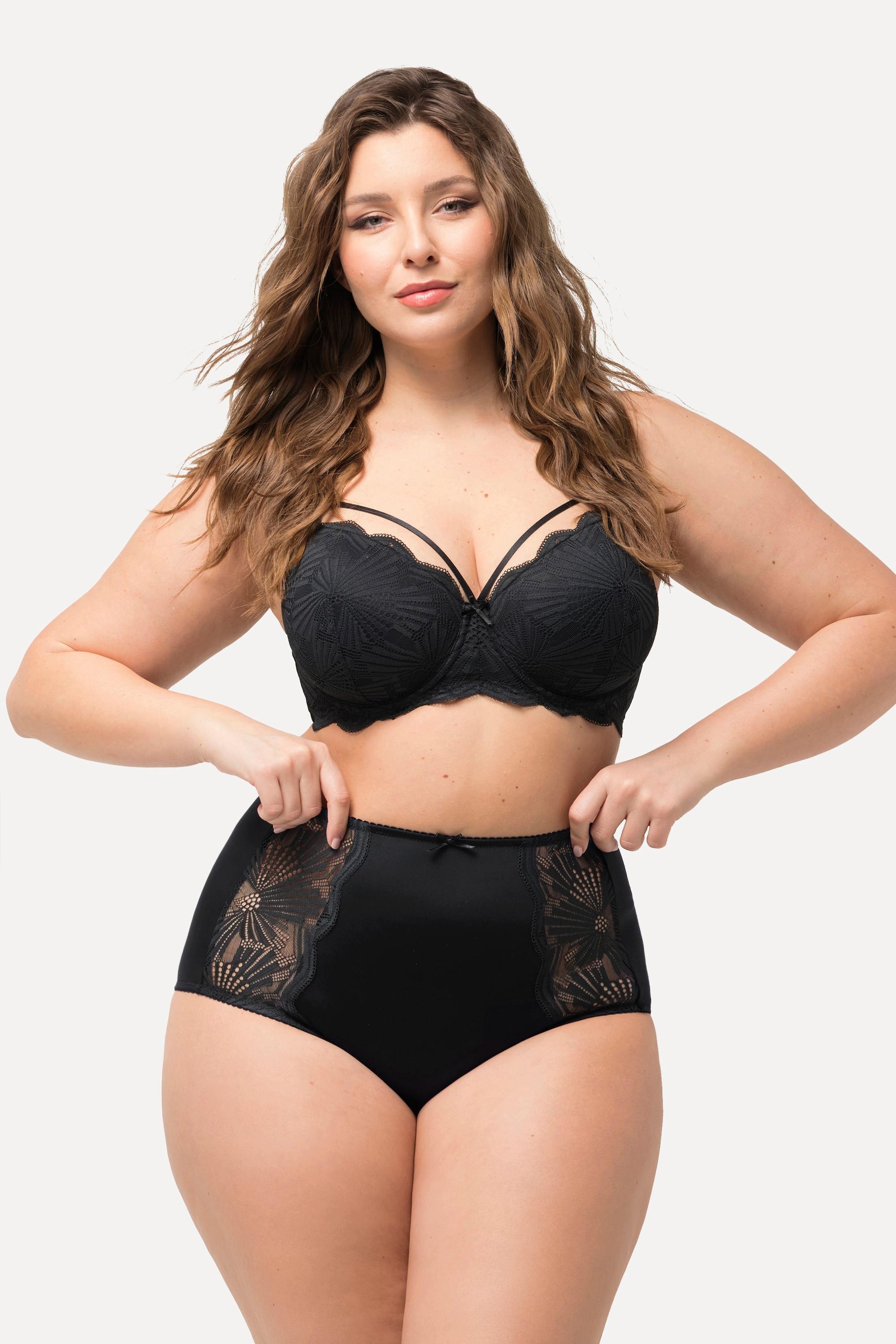 Ulla Popken Culotte maxi dentelle latérale microfibre  