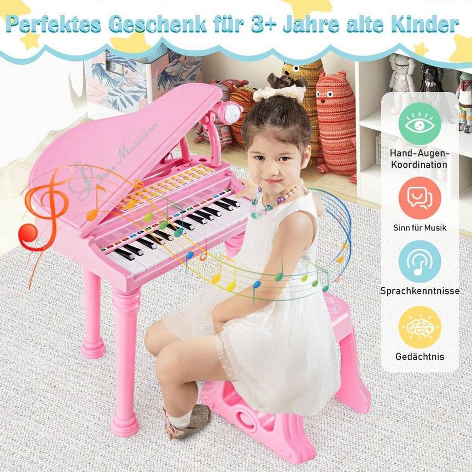Northix  Clavier pour enfants avec tabouret, 31 touches 