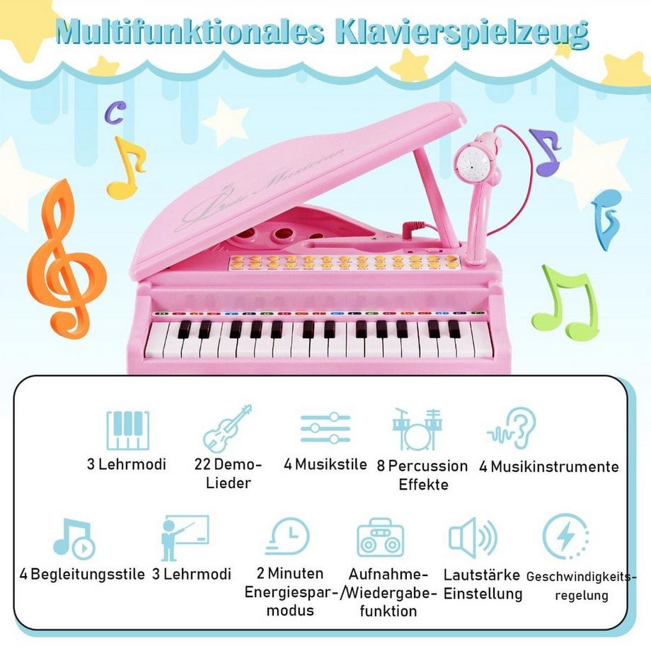 Northix  Clavier pour enfants avec tabouret, 31 touches 