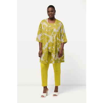 Indoorjacke, Ausbrenner, A-Linie, V-Ausschnitt, 3/4-Arm