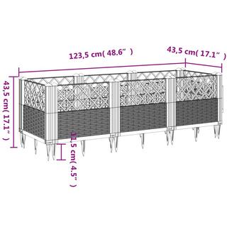 VidaXL fioriera da giardino Polipropilene  