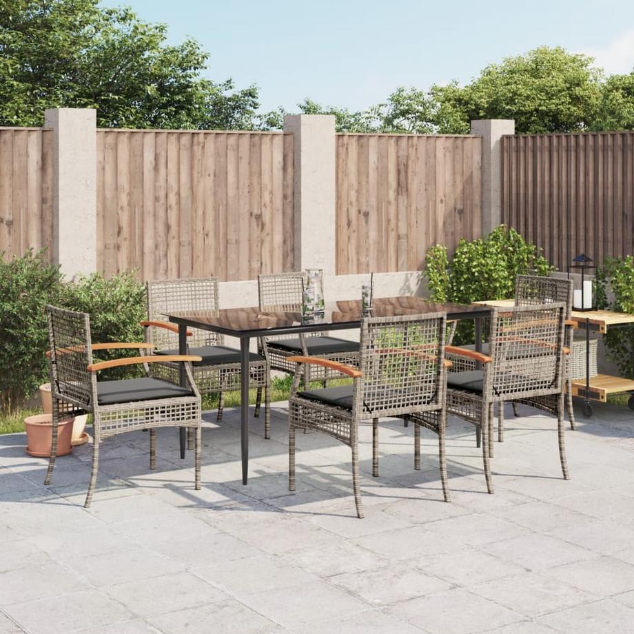 VidaXL set da pranzo da giardino Polirattan  