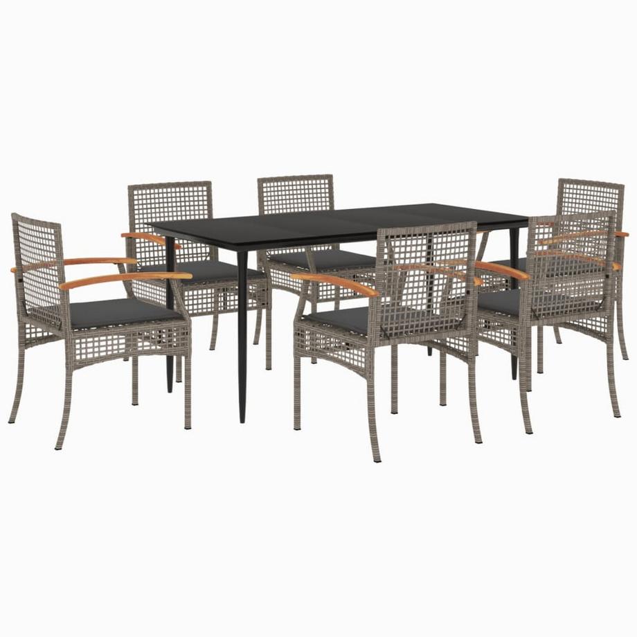 set da pranzo da giardino Polirattan