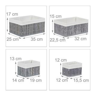 B2X Aufbewahrungskörbe aus Bambus – 6er-Set  