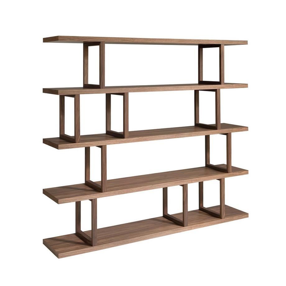 Rechteckiges Regal aus Nussbaumholz