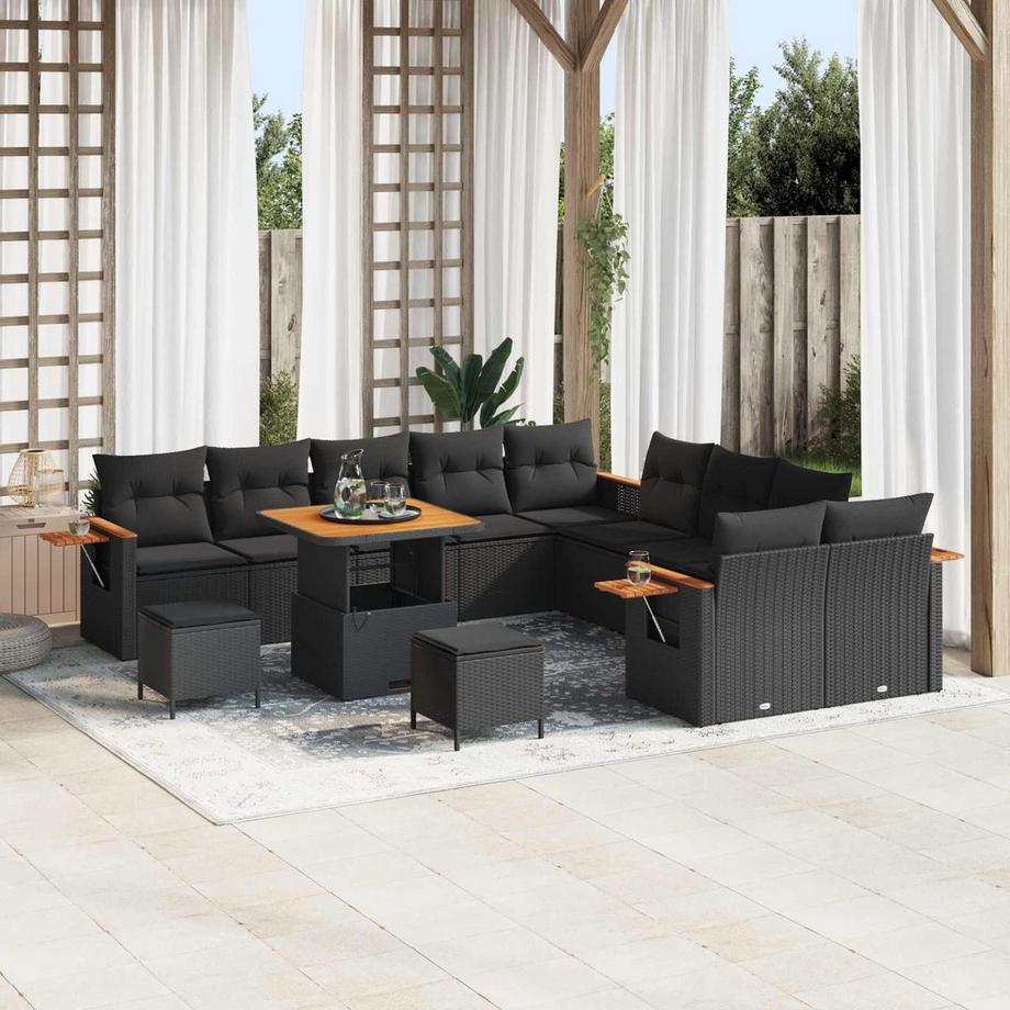VidaXL Canapé de jardin poly rattan  