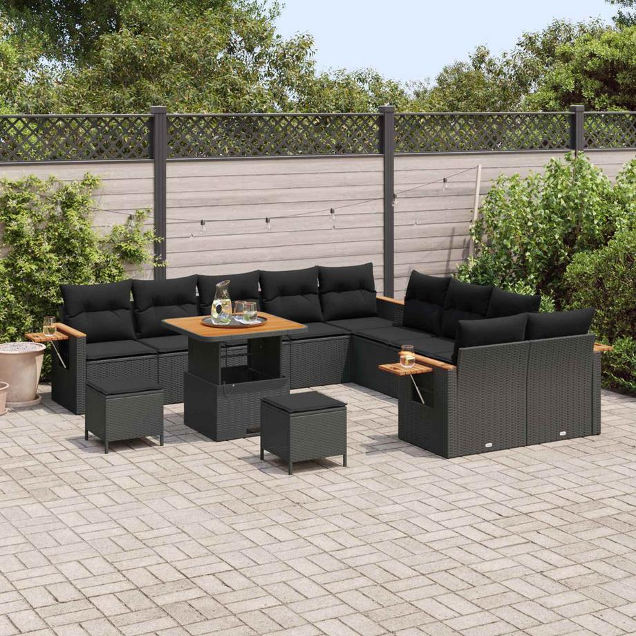 VidaXL Canapé de jardin poly rattan  