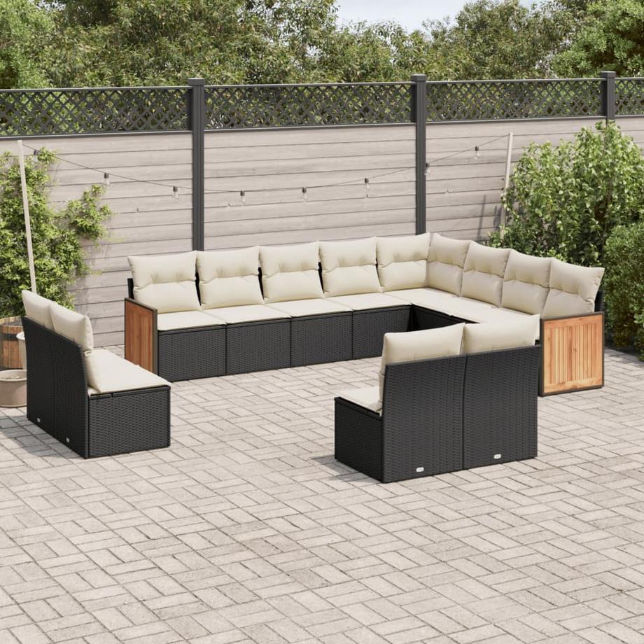 VidaXL set divano da giardino Polirattan  