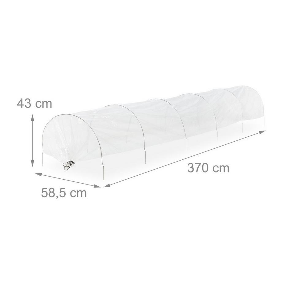 B2X Tunnel-Gewächshaus Garten 3,7 m  