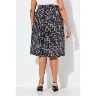 Ulla Popken Jupe-culotte Jambe Large Taille Confortable Effet Martelé  