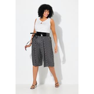 Ulla Popken Jupe-culotte Jambe Large Taille Confortable Effet Martelé  
