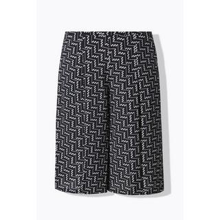 Ulla Popken Jupe-culotte Jambe Large Taille Confortable Effet Martelé  