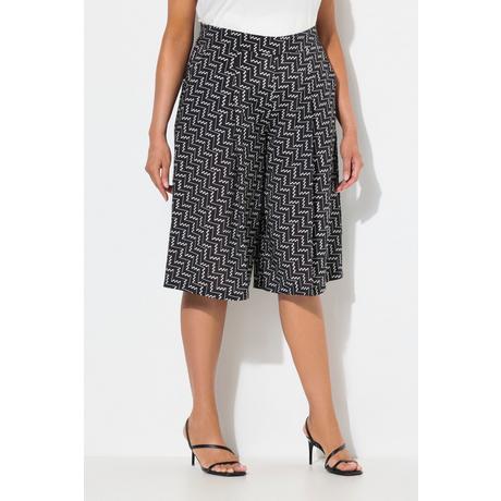Ulla Popken Jupe-culotte Jambe Large Taille Confortable Effet Martelé  