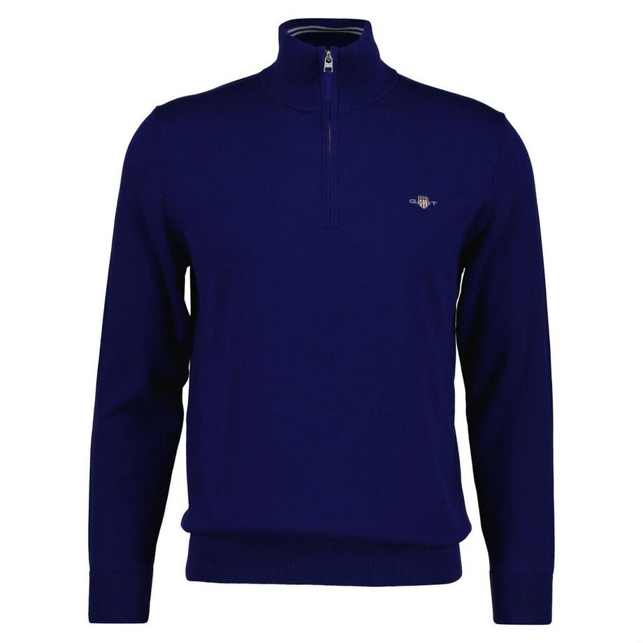 Pull en tricot  Confortable à porter-CLASSIC COTTON HALF ZIP