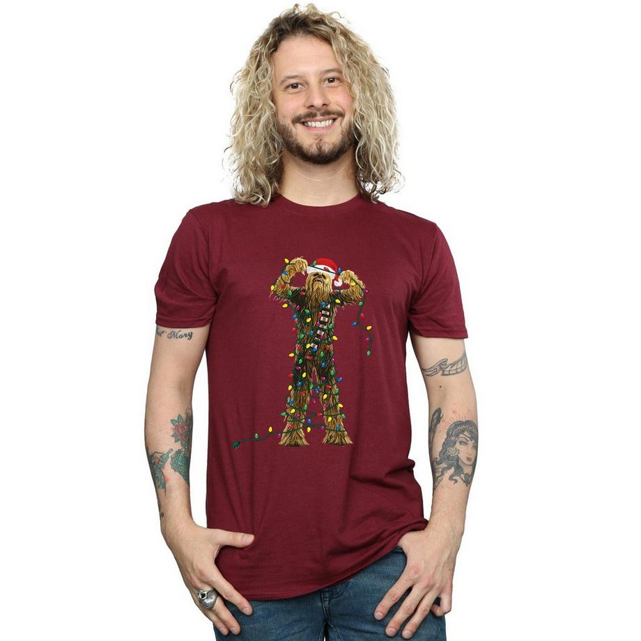 STAR WARS Star Wars Chewbacca Christmas Lights T-Shirt  
