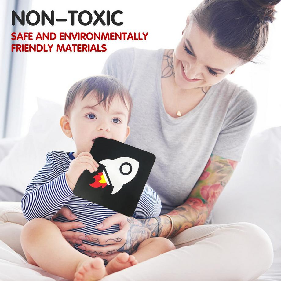 Activity-board  Jouet bébé Cartes contrastées bébé,Livre contrasté bébé nouveau-né 