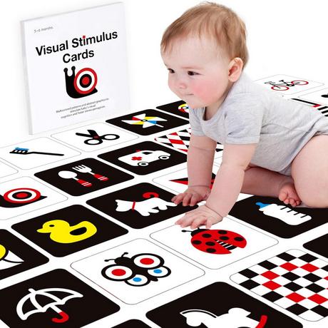 Activity-board  Babyspielzeug Kontrastkarten Baby,Kontrastbuch Baby Neugeborene 