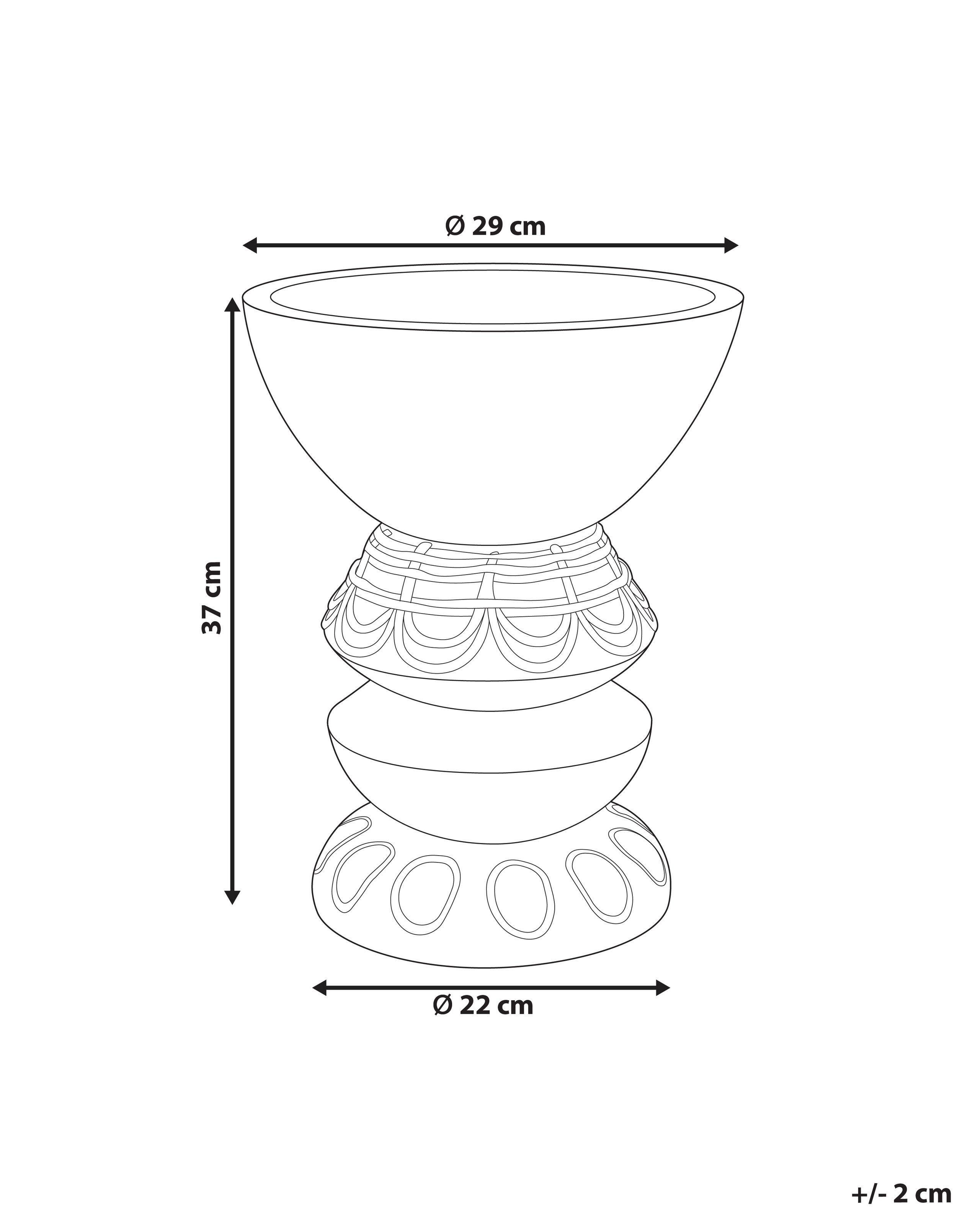 Beliani Vaso per piante en Ossido di Magnesio Boho DISPORUM  