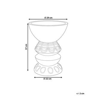 Beliani Vaso per piante en Ossido di Magnesio Boho DISPORUM  