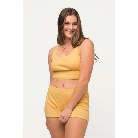 Ulla Popken Rippjersey Bustier Carree-Ausschnitt Biobaumwolle  