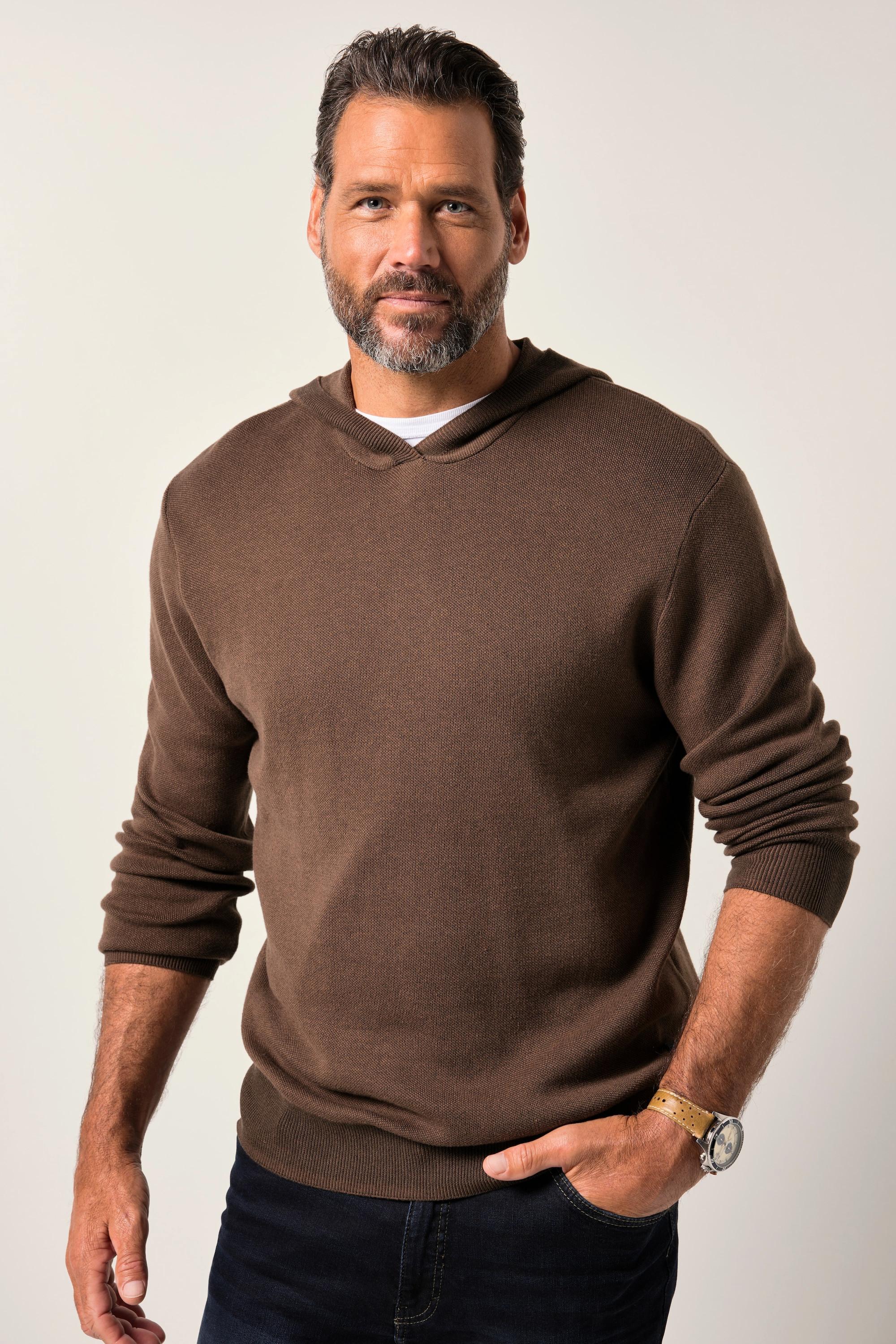 JP1880 Strick-Hoodie Cashmere-Touch Feinstrick  