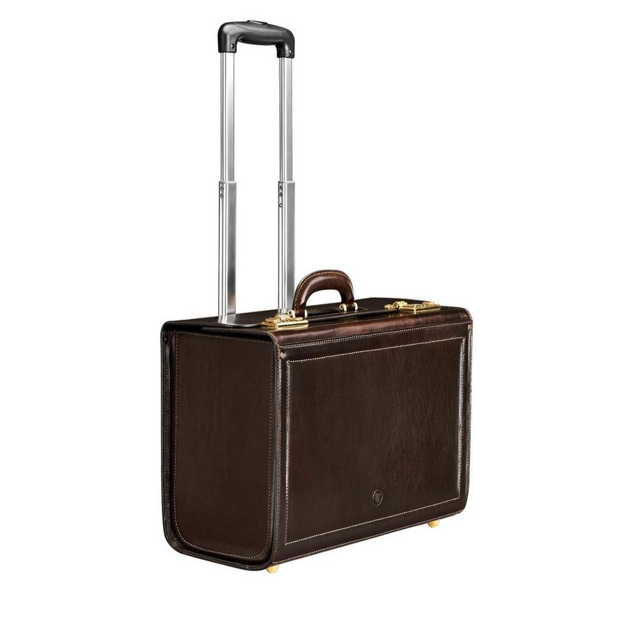 Maxwell Scott  VareseW - Leder Trolley Pilotenkoffer 
