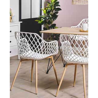 Beliani Lot de 2 chaises en Matière synthétique Moderne NASHUA  