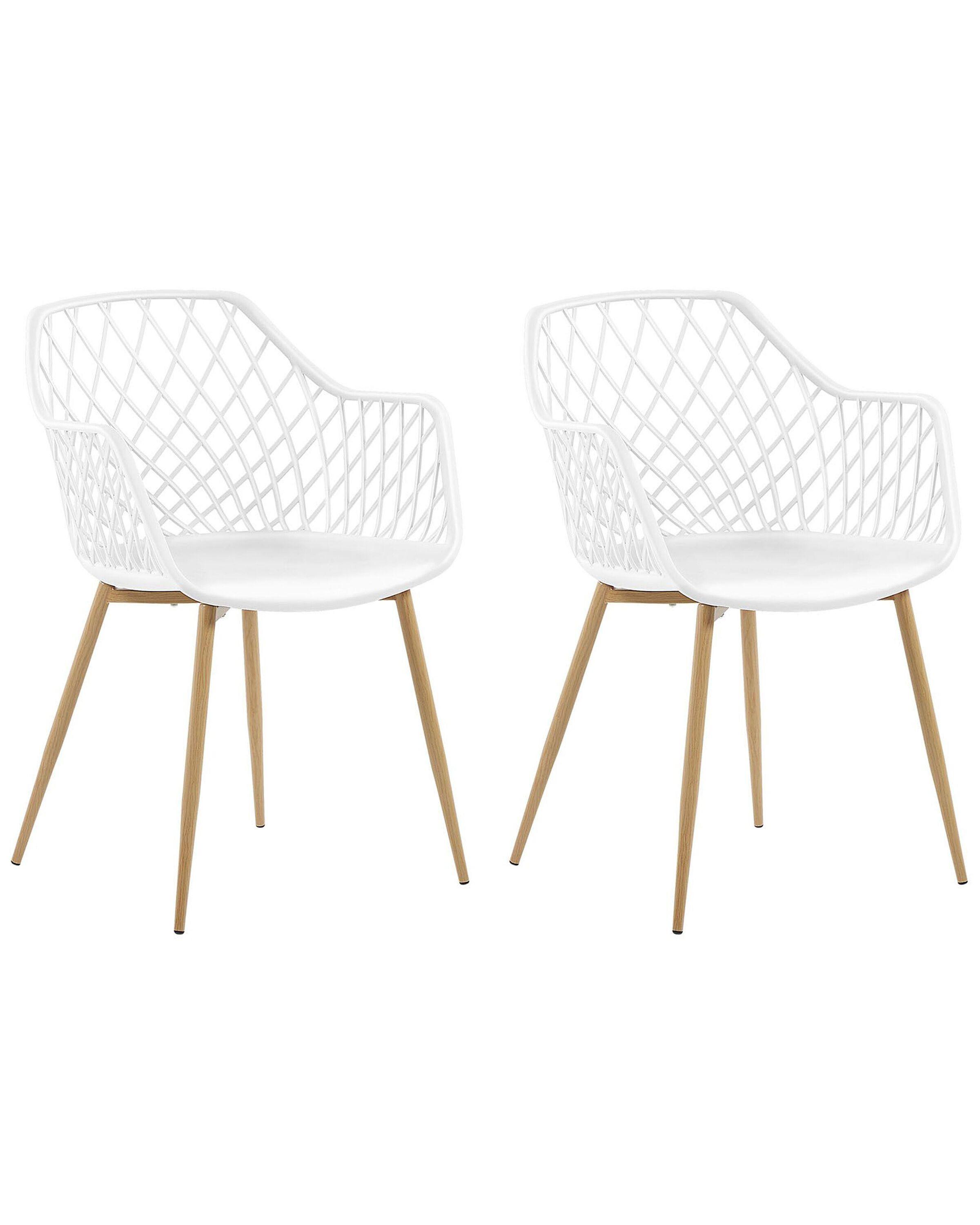 Beliani Lot de 2 chaises en Matière synthétique Moderne NASHUA  