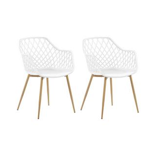 Beliani Lot de 2 chaises en Matière synthétique Moderne NASHUA  