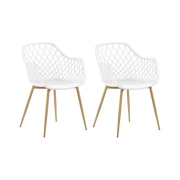 Lot de 2 chaises en Matière synthétique Moderne NASHUA