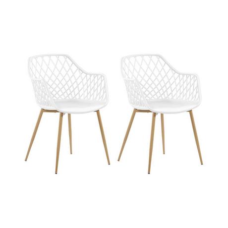 Beliani Esszimmerstuhl 2er Set aus Kunststoff Modern NASHUA  