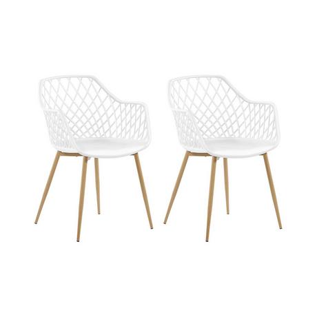 Beliani Lot de 2 chaises en Matière synthétique Moderne NASHUA  