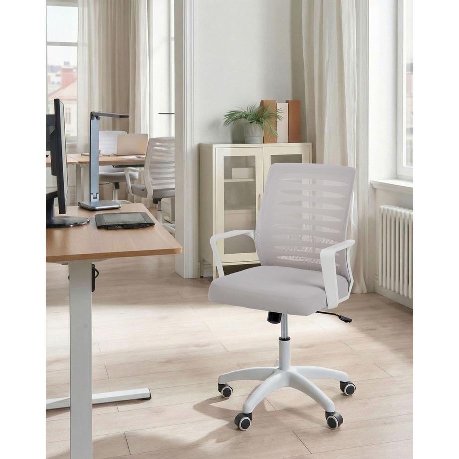 Beliani Sedia da ufficio en Tessuto a rete Scandinavo RADIANT  