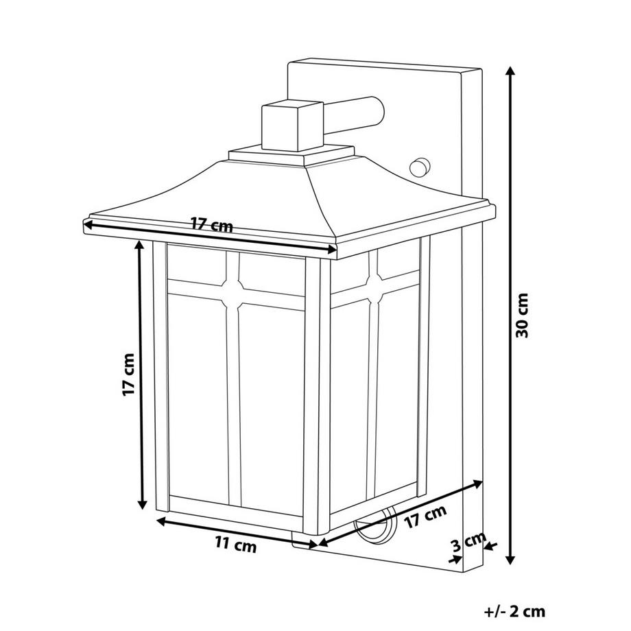 Beliani Lampe murale pour l'extérieur en Métal  TEVIOT  