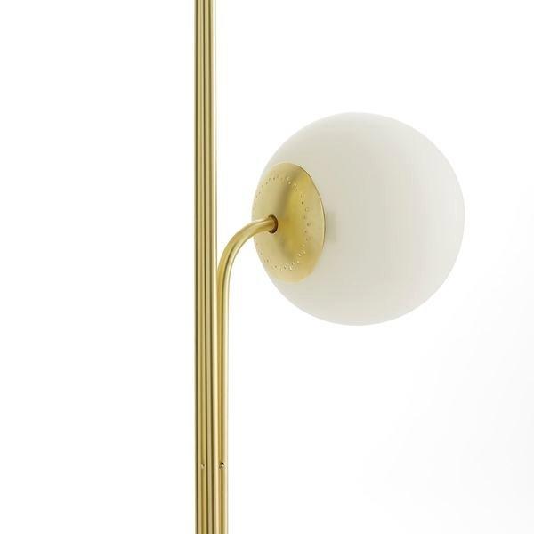 La Redoute Intérieurs Lampadaire laiton et verre opaline  