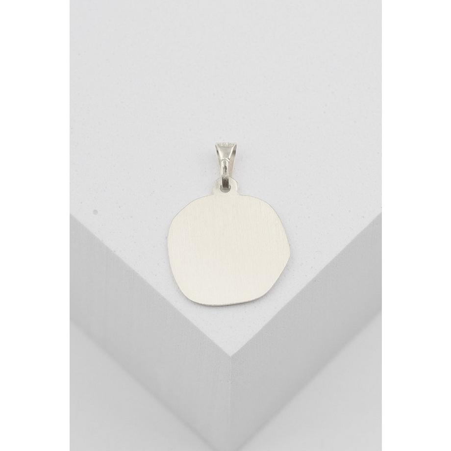 MUAU Schmuck  Pendentif signe du zodiaque jumeaux or blanc 750, 16x22mm 