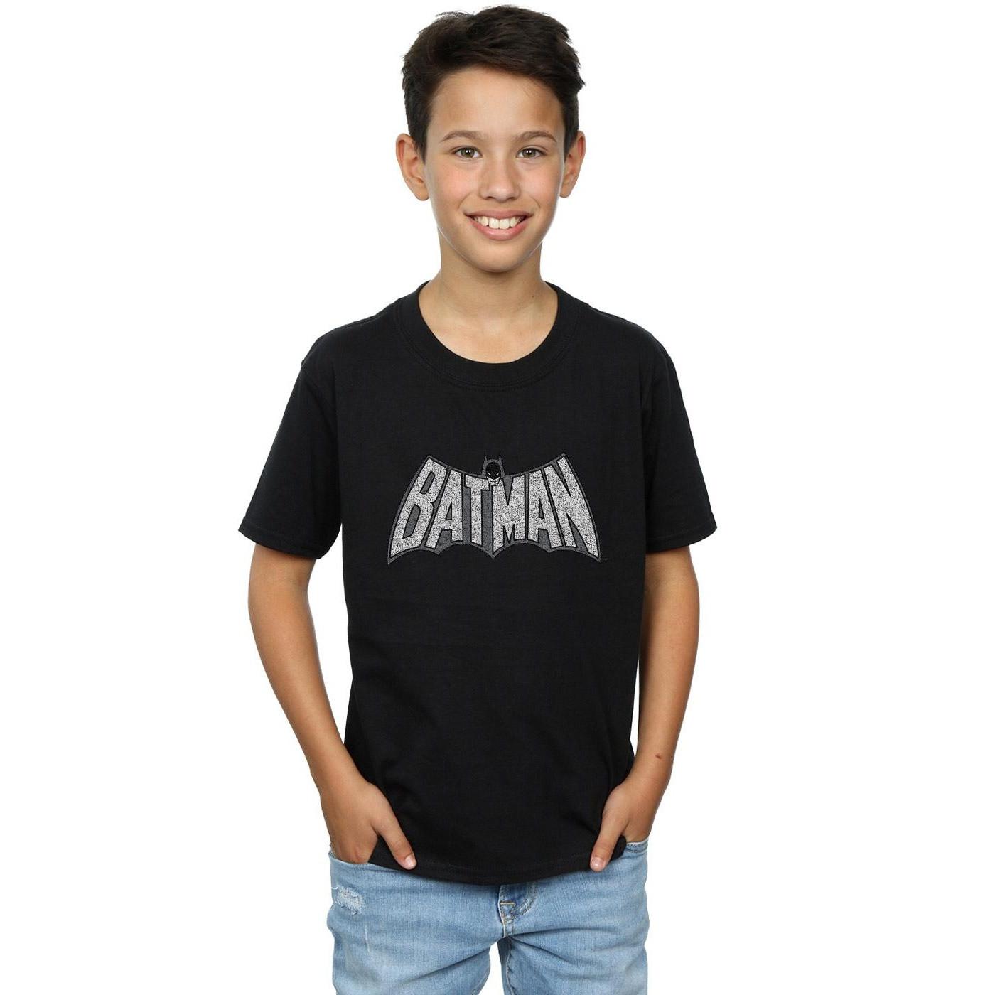 DC COMICS  Tshirt BATMAN RETRO CRACKLE LOGO 