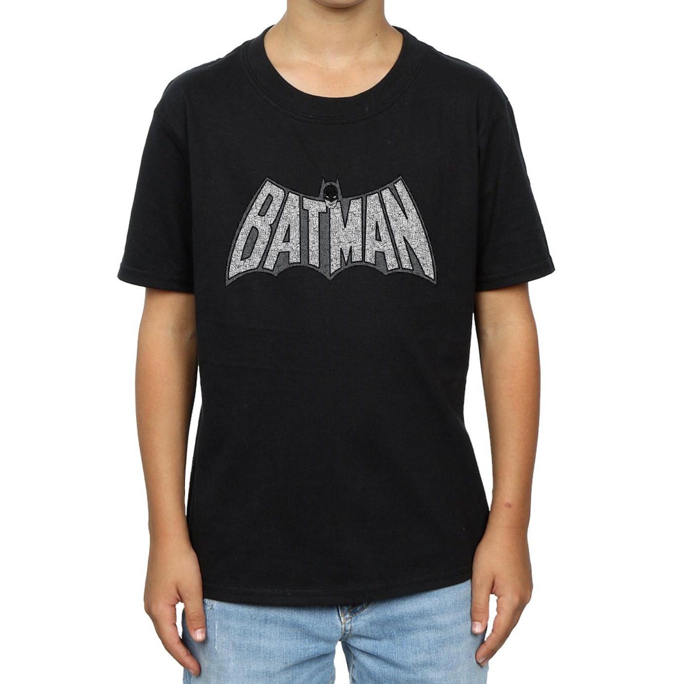 DC COMICS  Batman Retro Crackle Logo TShirt 