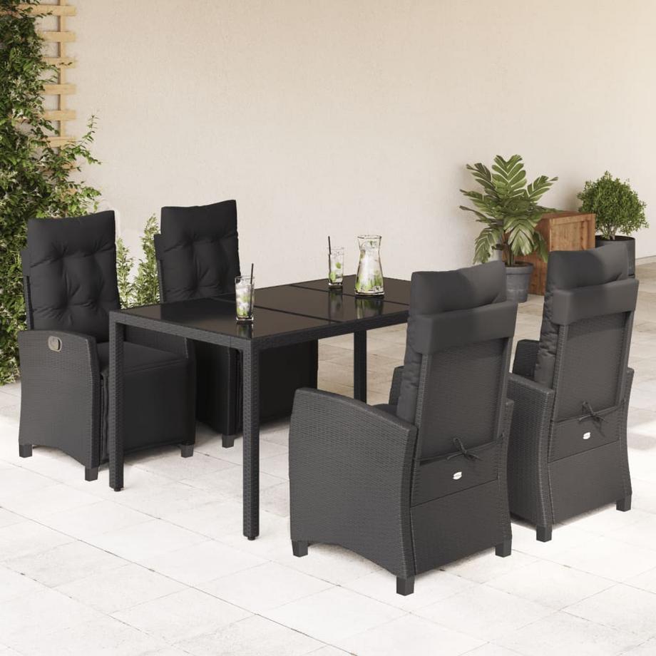 VidaXL Ensemble à manger de jardin rotin synthétique  