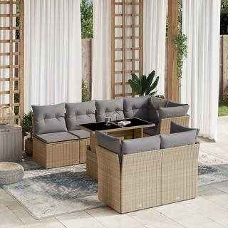 VidaXL set divano da giardino Polirattan  