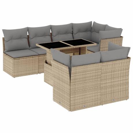 VidaXL set divano da giardino Polirattan  