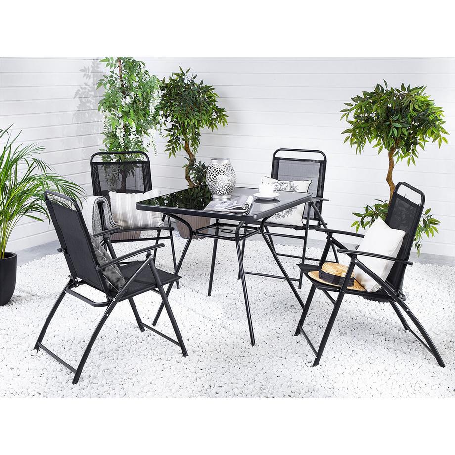 Beliani Table bistrot en Acier Minimaliste LIVO  