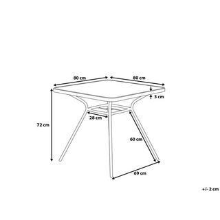 Beliani Table à manger 4 places en Acier Minimaliste LIVO  