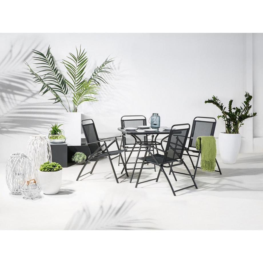 Beliani Table bistrot en Acier Minimaliste LIVO  