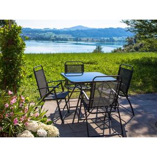 Beliani Tavolino Bistrot en Acciaio Minimalista LIVO  